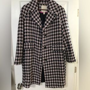 Kate Spade Soft Pink and Navy Blue Coat
